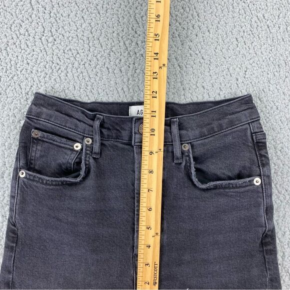 AGOLDE Women's Riley High Rise Straight Crop Button Fly Jeans  |   Size:  24 - Picture 9 of 14